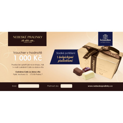 Voucher 1 000 - Belgické pralinky Leonidas