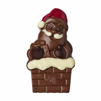 Santa Claus v komíně - Belgické pralinky Leonidas