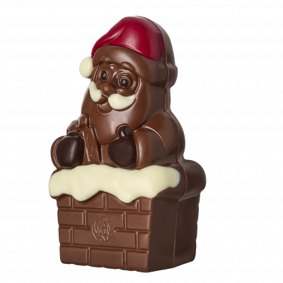 Santa Claus v komíně - Belgické pralinky Leonidas